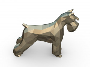 schnauzer dog figure 3D-printmodel