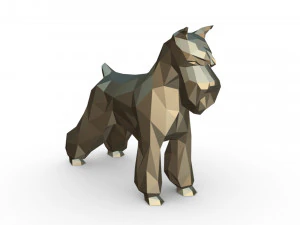 schnauzer dog figure 3D Print Model