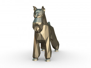schnauzer dog figure 3D-printmodel