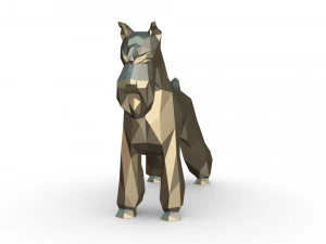 schnauzer dog figure 3D Print Model