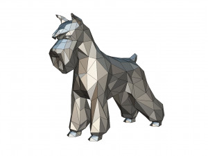 schnauzer dog figure 3D-printmodel