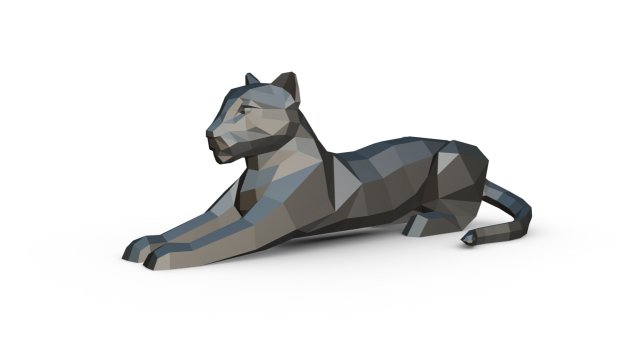 leopard figure 3D 打印模型 .c4d .max .obj .3ds .fbx .stl .blend 