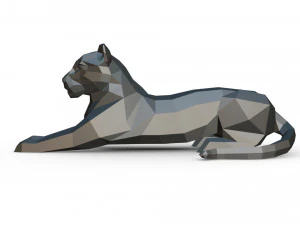 figura de leopardo Modelo de Impressão 3D