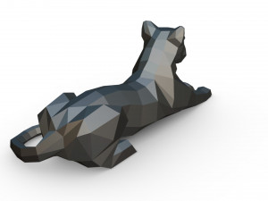 leopard figure 3D 打印模型