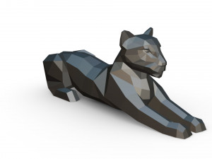 leopard figure 3D 打印模型