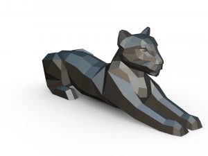 figura de leopardo Modelo de Impressão 3D