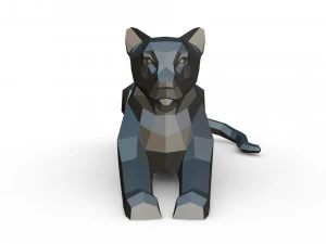 figura de leopardo Modelo de Impressão 3D