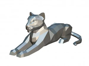 figura de leopardo Modelo de Impressão 3D