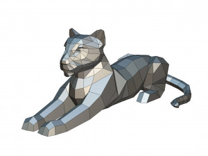 leopard figure 3D 打印模型