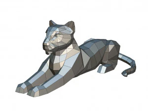 figura de leopardo Modelo de Impressão 3D