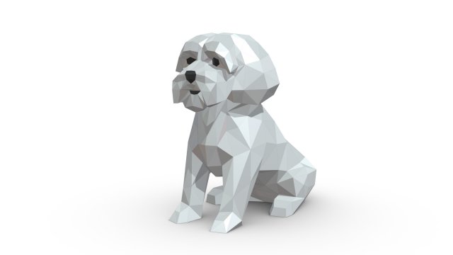 maltese dog 3D 프린트 모델 .c4d .max .obj .3ds .fbx .stl .blend 