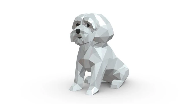 maltese dog 3D Print Model .c4d .max .obj .3ds .fbx .stl .blend