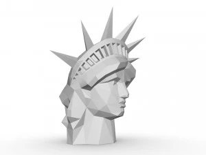statue of liberty head 3D Print Model