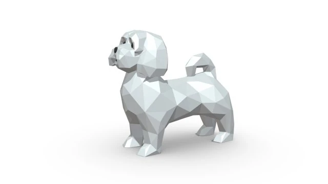Malteser Hund 2 3D Druckmodell .c4d .max .obj .3ds .fbx .stl .blend 