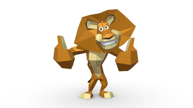 lion alex 3D Print Model .c4d .max .obj .3ds .fbx .stl .blend 
