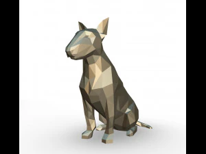 Bullterrier-Figur 3D Druckmodell