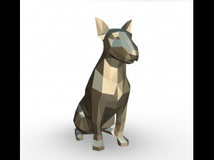 bull terrier figure 3D-Druckmodell