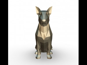 bull terrier figure 3D-Druckmodell
