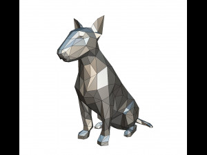 bull terrier figure 3D-Druckmodell