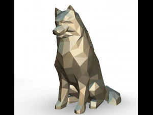 Samoyed fig&uuml;r&uuml; 3D Baskı Modeli