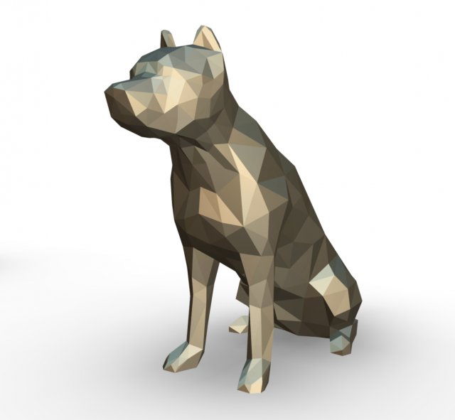 Pit bull figure 3D Baskı Modeli .c4d .max .obj .3ds .fbx .stl .blend 