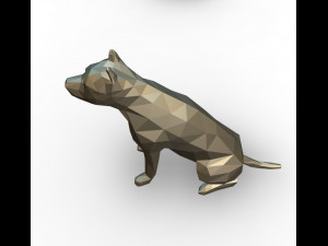 Pit bull figure 3D Baskı Modeli
