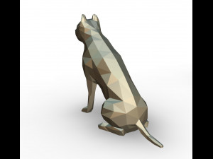Pit bull figure 3D Baskı Modeli