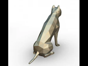 Pit bull figure 3D Print Model