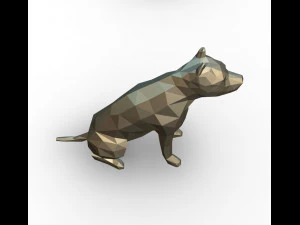 Pit bull figure 3D Print Model