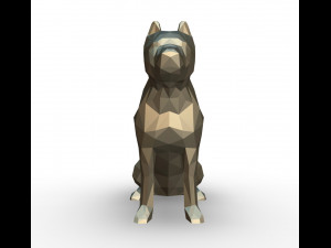 Pit bull figure 3D Baskı Modeli