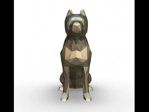 Pit bull figure 3D Print Model