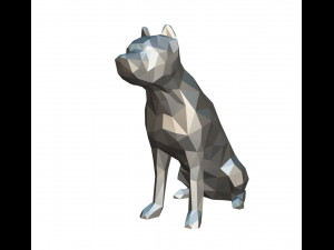 Pit bull figure 3D Baskı Modeli