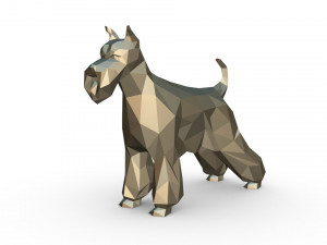 schnauzer dog figure 3D Print Model
