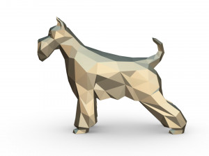 schnauzer dog figure Model Cetak 3D