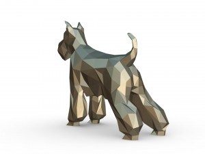 schnauzer dog figure Model Cetak 3D