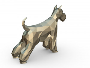 schnauzer dog figure Model Cetak 3D
