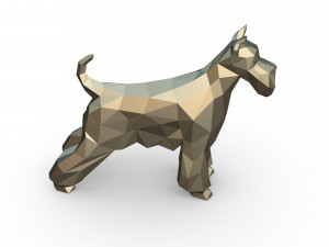schnauzer dog figure Model Cetak 3D