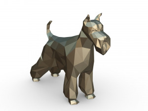 schnauzer dog figure Model Cetak 3D