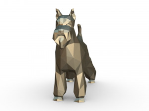 schnauzer dog figure Model Cetak 3D