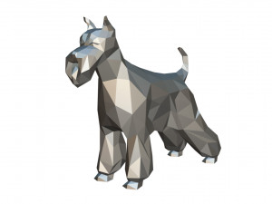 schnauzer dog figure Model Cetak 3D