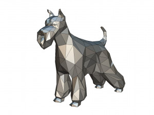 schnauzer dog figure Model Cetak 3D