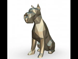 Figurine de chien Schnauzer Modèles 3D en vedette