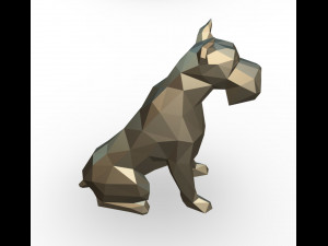 Schnauzer dog figure 3D Print Model