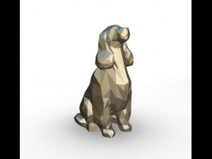 cocker spaniel figure 3D-printmodel