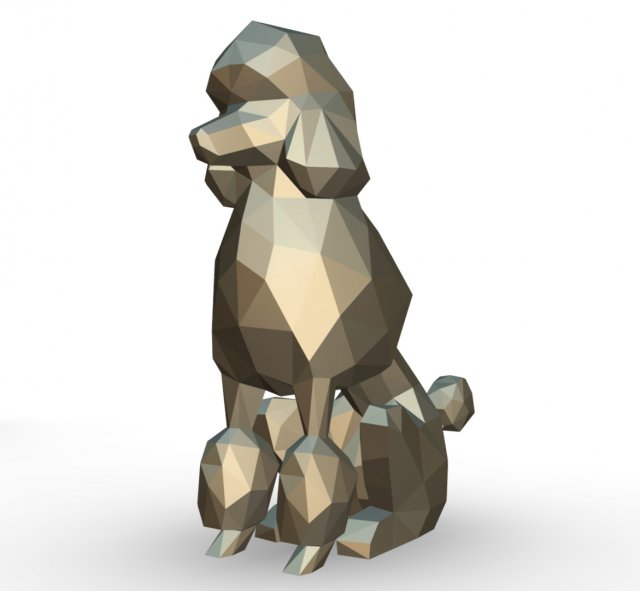 poodle figure Model Cetak 3D .c4d .max .obj .3ds .fbx .stl .blend 
