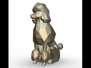 贵宾犬图 3D 打印模型