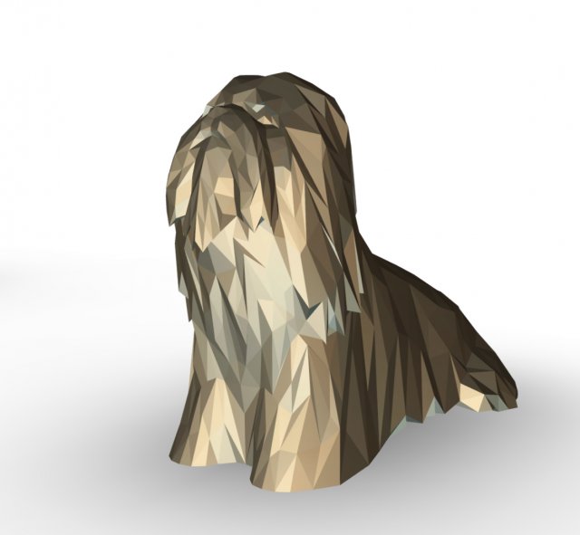 lhasa apso figure 3D Baskı Modeli .c4d .max .obj .3ds .fbx .stl .blend 