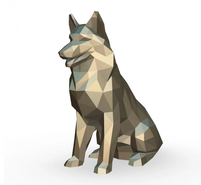 shetland shepherd figure 3D Print Model .c4d .max .obj .3ds .fbx .stl .blend 