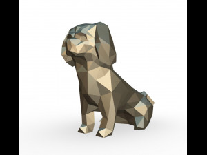 Pekingese figure 3D 打印模型