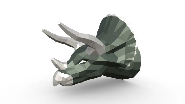 triceratops head figure 3D Print Model .c4d .max .obj .3ds .fbx .stl .blend 